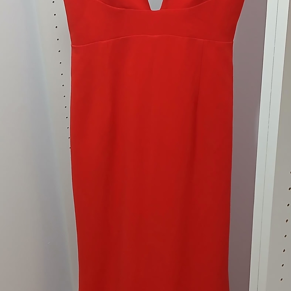 INTERMIX Vibrant Red Strapless Dress